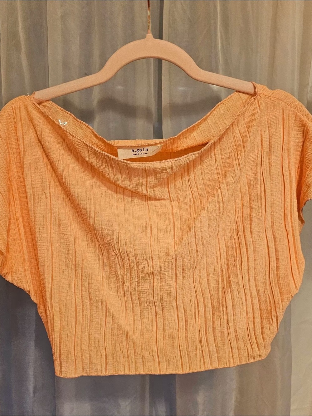 a.gain crinkled crop top